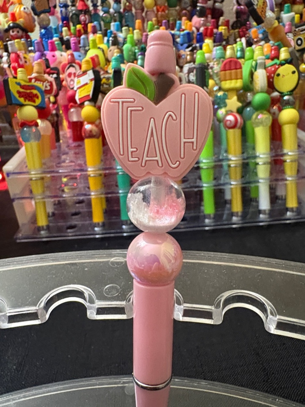 Pink 'Teach' Heart Top Decorative Pen - Cute Teacher Gift